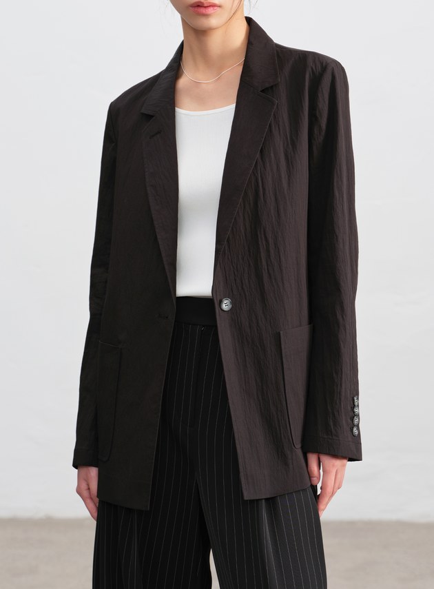 肌理感棉質西裝外套