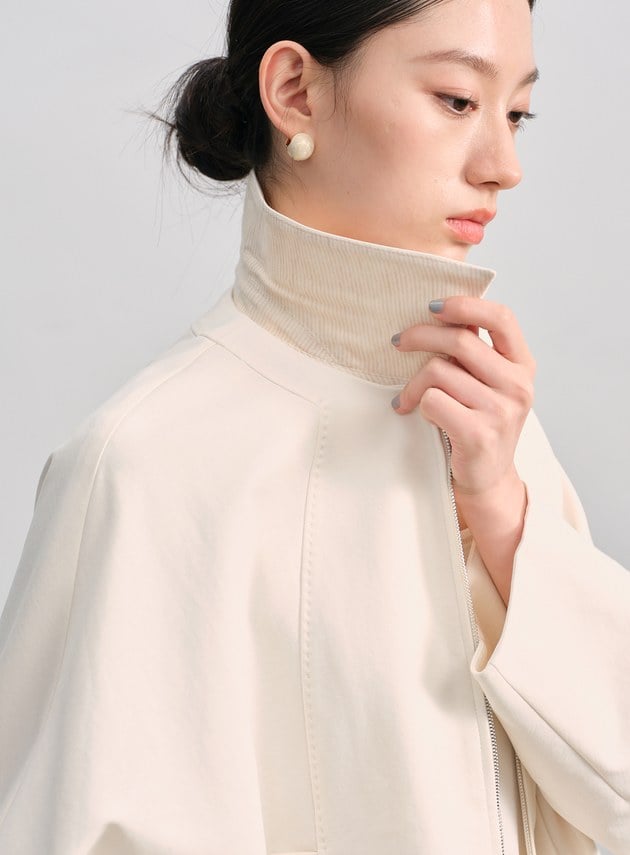 簡約可拆領針織外套