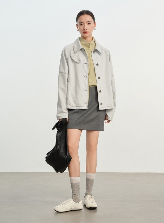 慵懶水洗感牛仔夾克