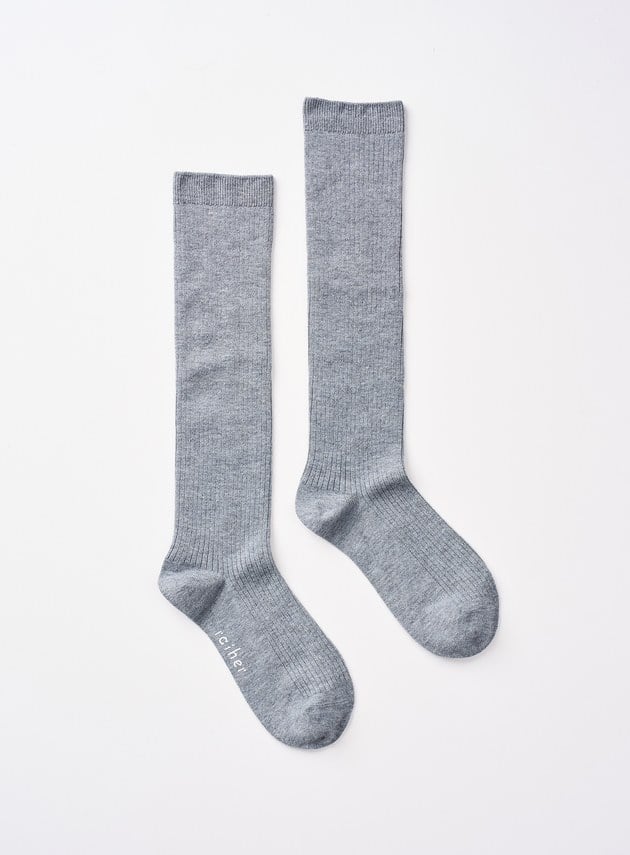 仿羊毛羅紋中筒襪