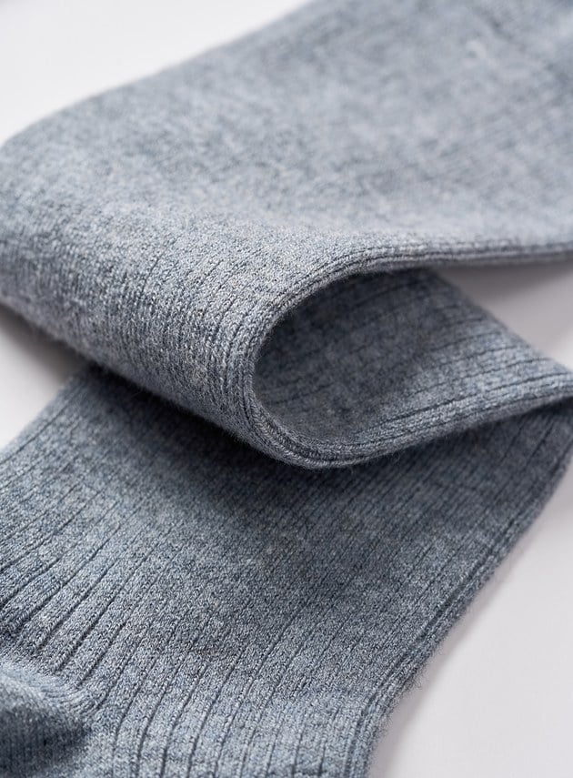 仿羊毛羅紋中筒襪