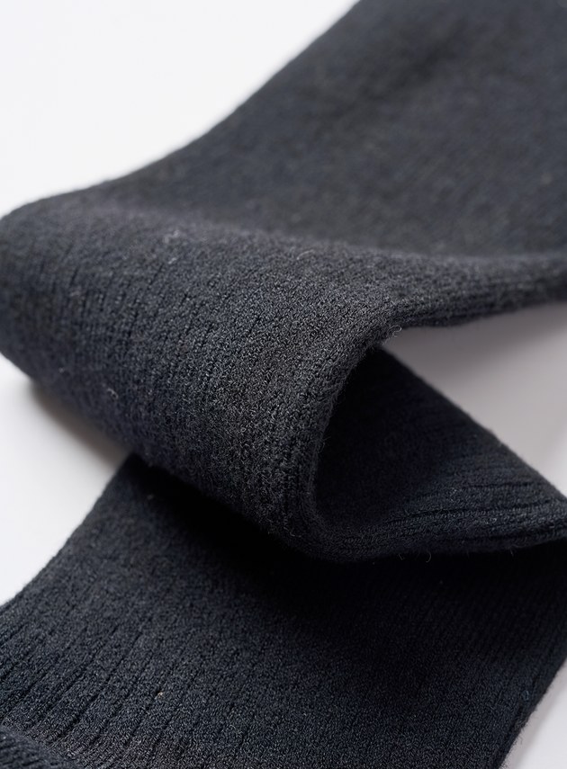 仿羊毛羅紋中筒襪