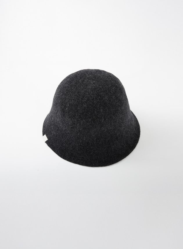 純羊毛雙色鐘型帽