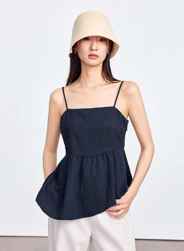 雲感天絲不對稱剪裁 Bra Top