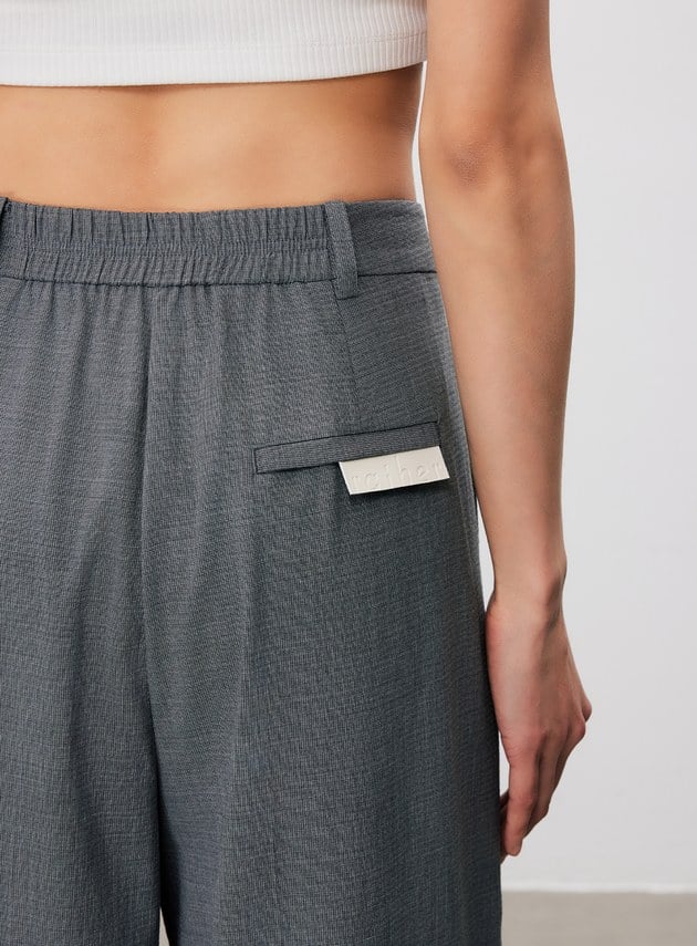 率性垂感內褶闊腿褲