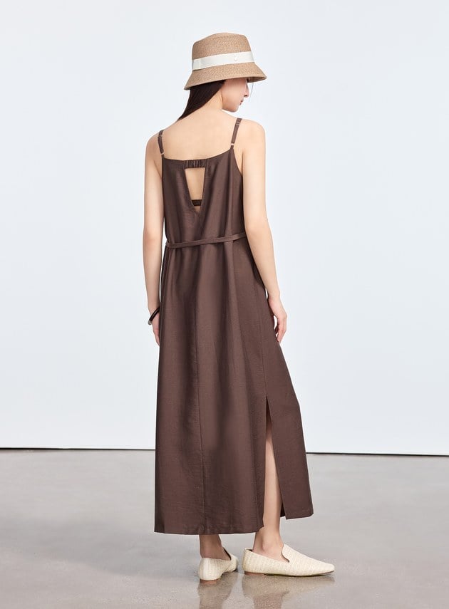 雲感天絲亞麻洋裝