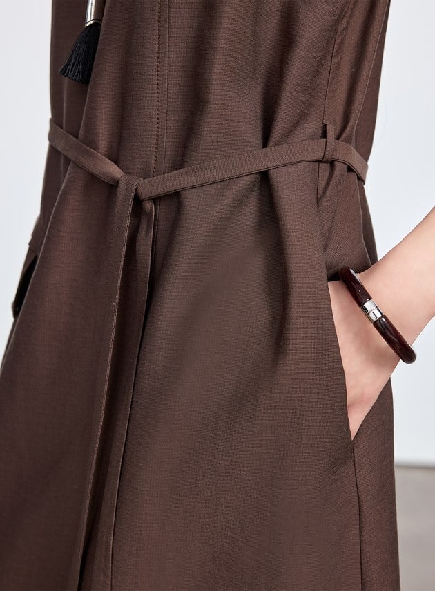 雲感天絲亞麻洋裝