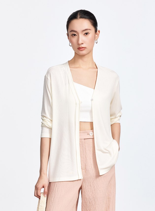 雲感天絲透氣罩衫