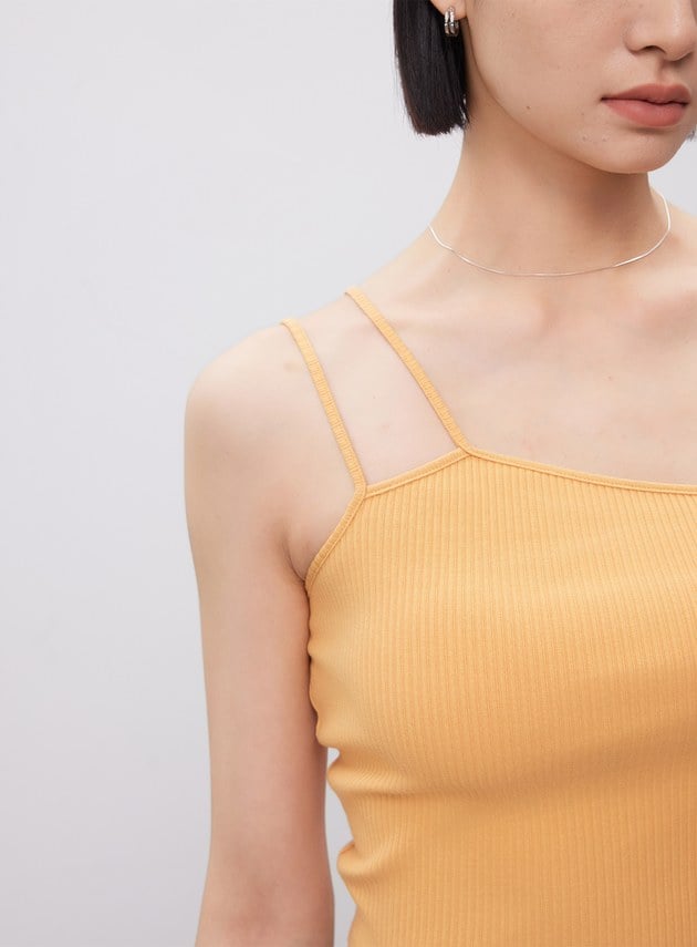 單肩帶彈性內搭Bra Top