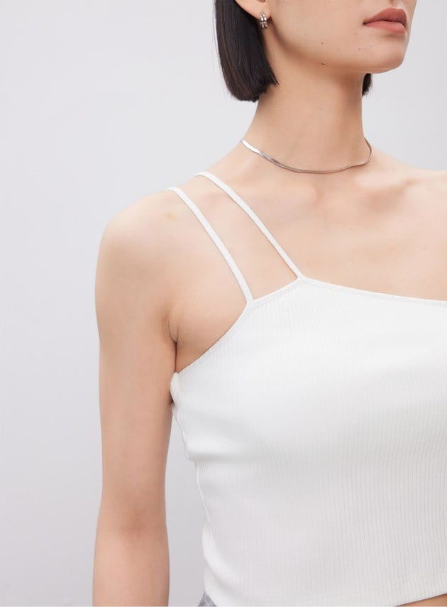 單肩帶彈性內搭Bra Top