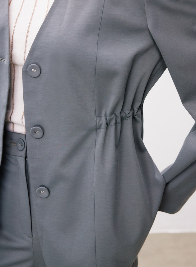 涼感天絲內抽繩西裝外套