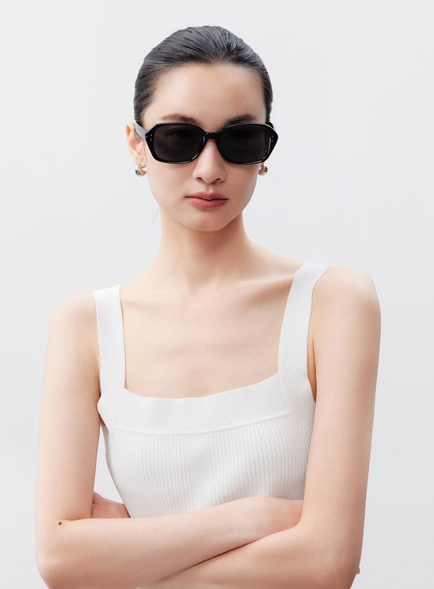 經典圓方框防曬墨鏡