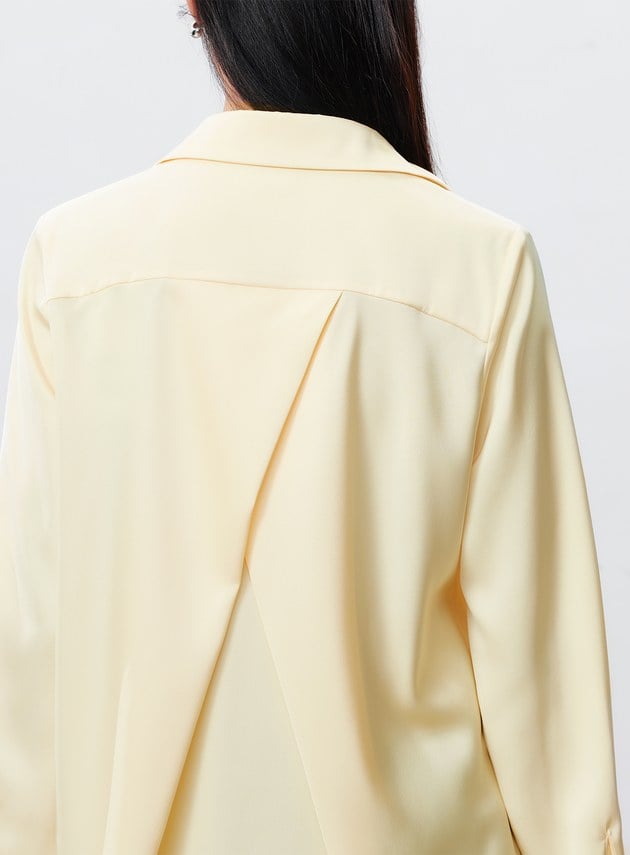 高級珠光感半門襟百搭襯衫