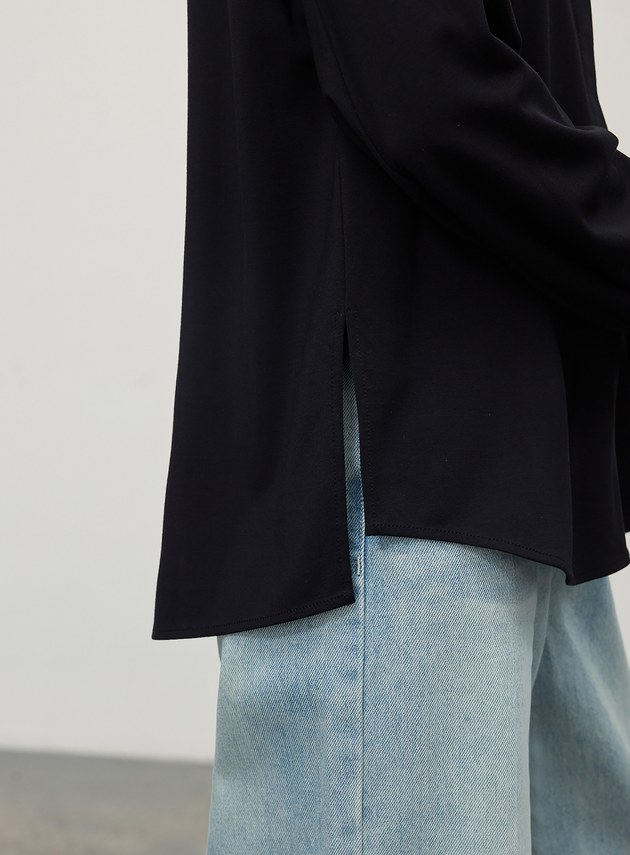 經典百搭側開叉襯衫