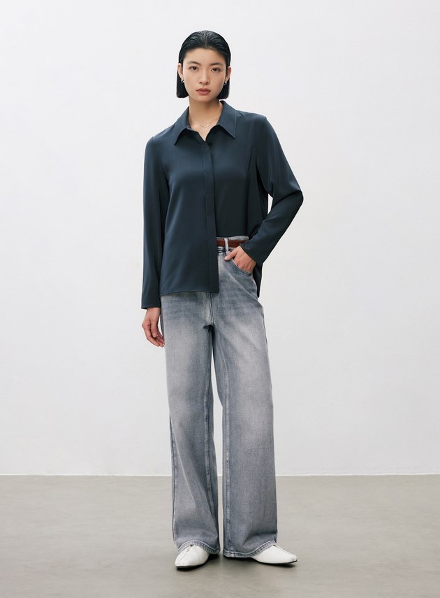 極簡垂感H型襯衫