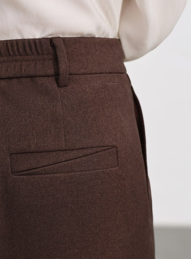 經典剪接造型寬褲