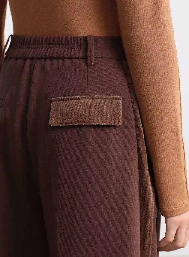 側身拼接西裝寬褲