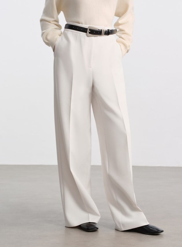 挺廓感高腰西裝寬褲