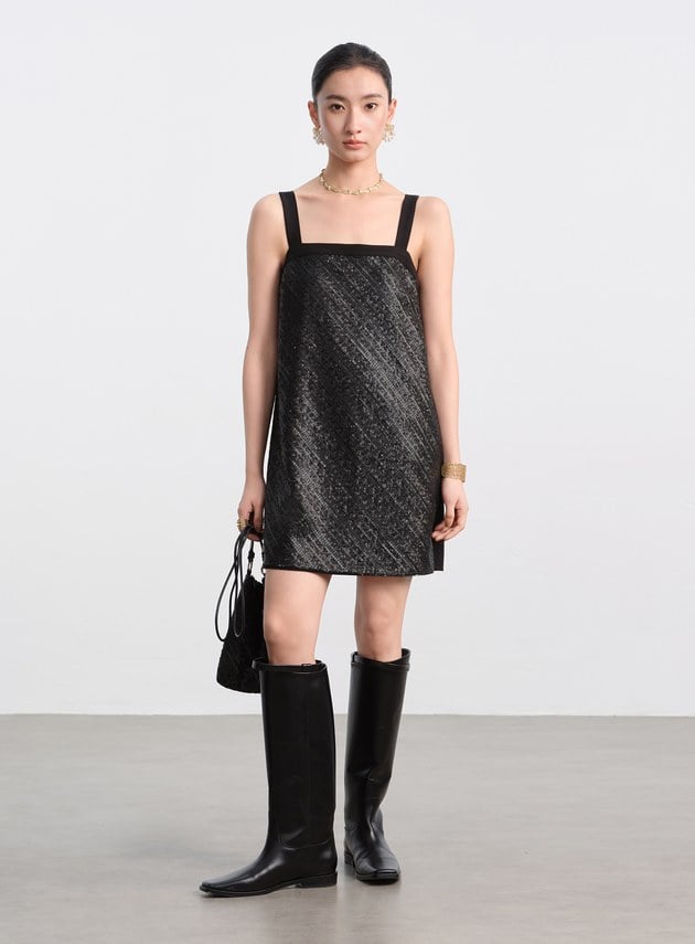 微光立體亮片短洋裝