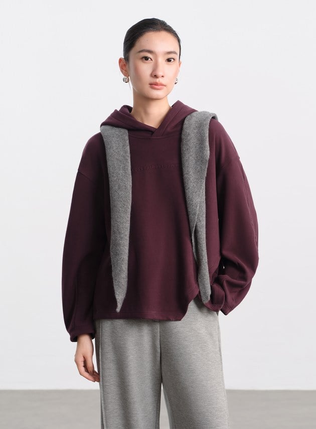 極簡慵懶連帽休閒衛衣