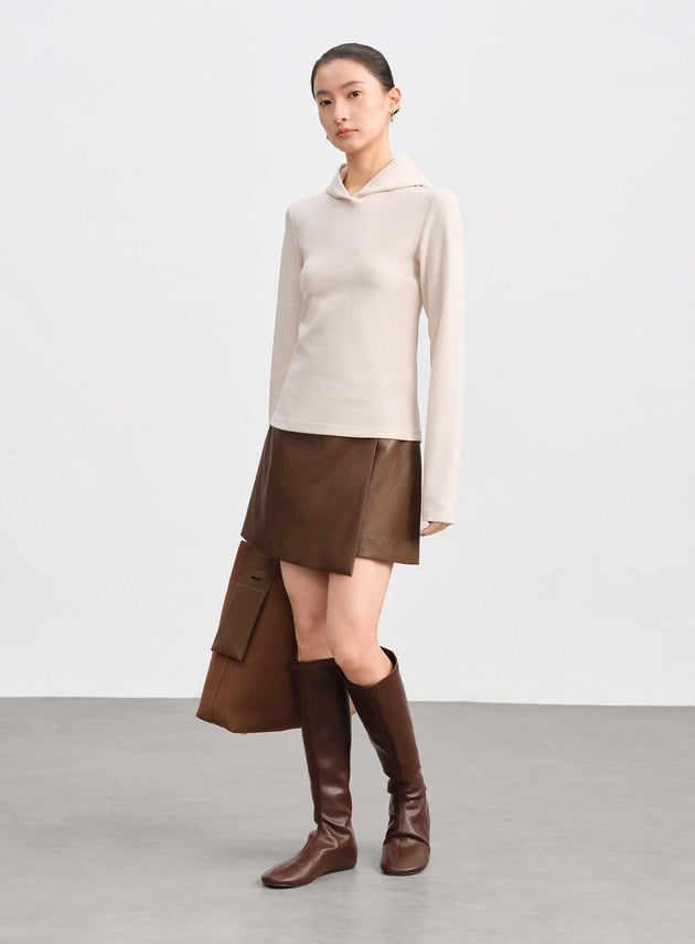 休閒合身彈力連帽上衣