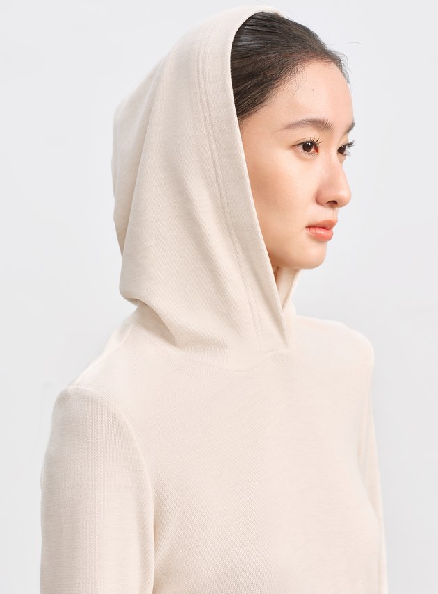 休閒合身彈力連帽上衣