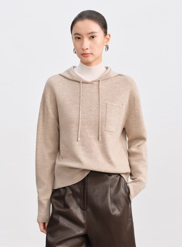 純羊毛連帽衛衣