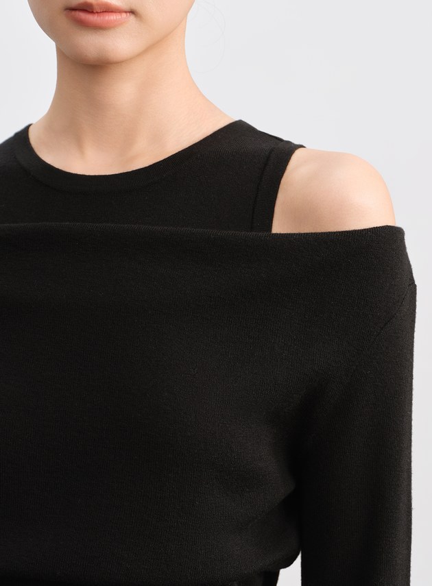 假兩件式造型針織上衣