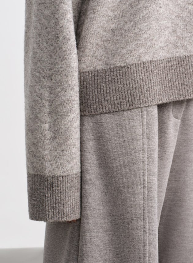 美麗諾人字紋針織上衣