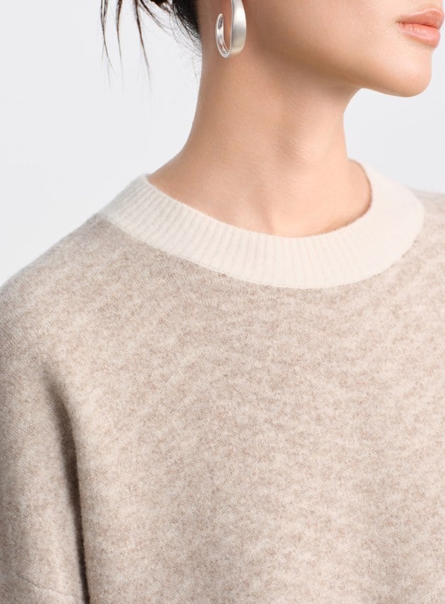 美麗諾人字紋針織上衣