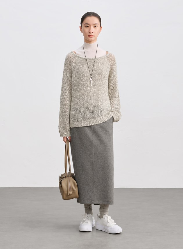 北歐風慵懶毛絨針織上衣