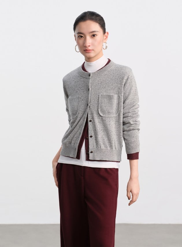 雙口袋工裝風開襟外套