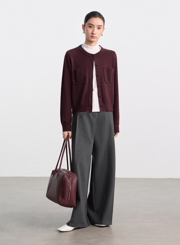 雙口袋工裝風開襟外套