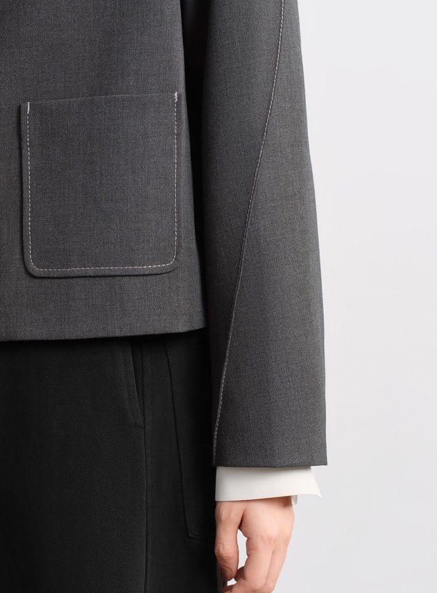 花紗肌理挺廓休閒外套