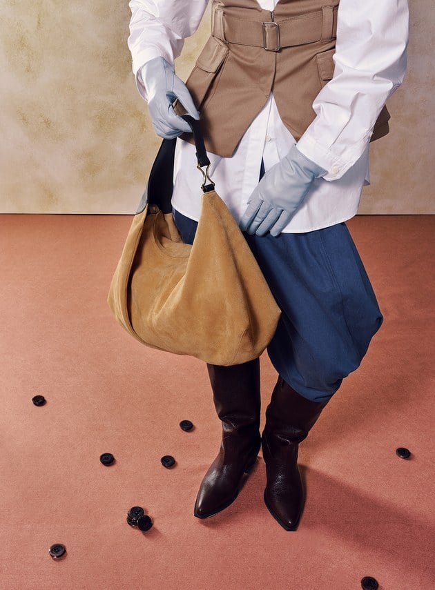 FEMANCE_Wander Hobo 不對稱慵懶感麂皮托特包