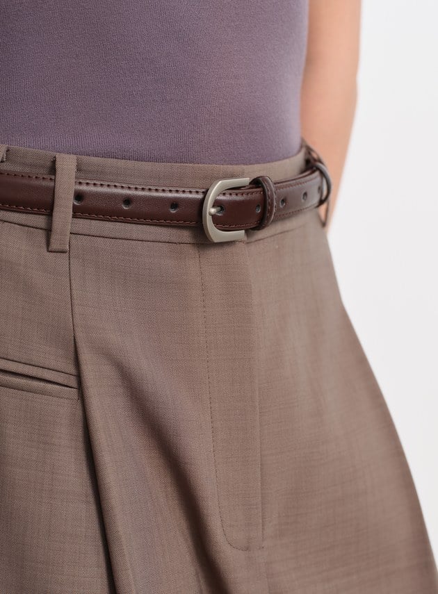 真皮霧銀百搭皮帶