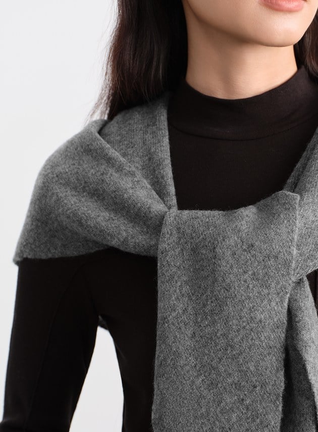 100%純羊毛三角披巾