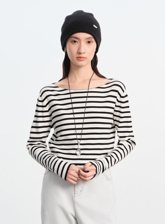 雙面穿羊絨雙色針織冷帽