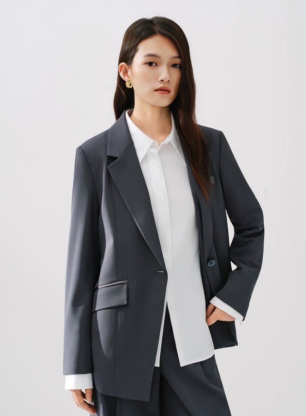 Signature Suit - 簡約不對稱西裝外套