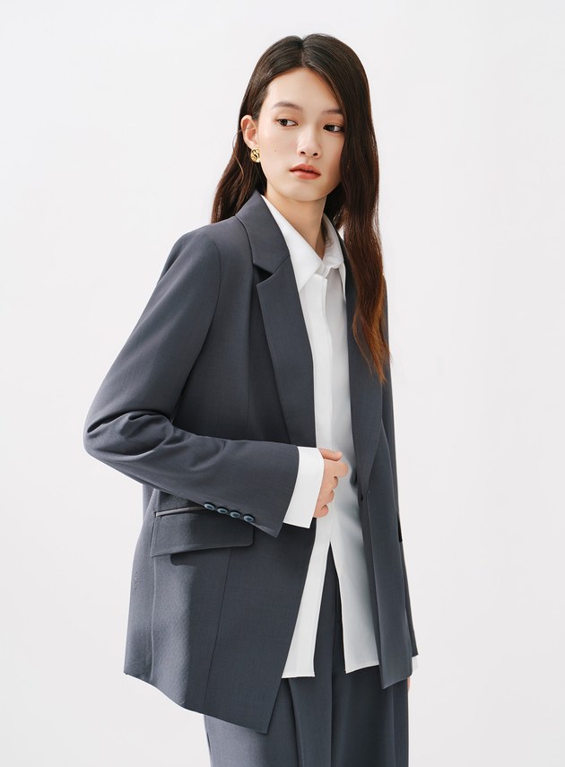 Signature Suit - 簡約不對稱西裝外套