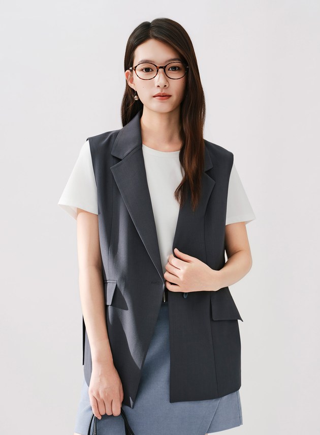 Signature Suit - 簡約不對稱西裝背心