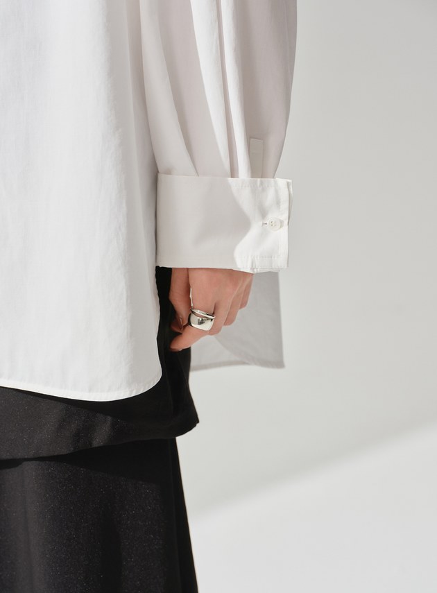 男女適穿刺繡 Logo 寬鬆襯衫