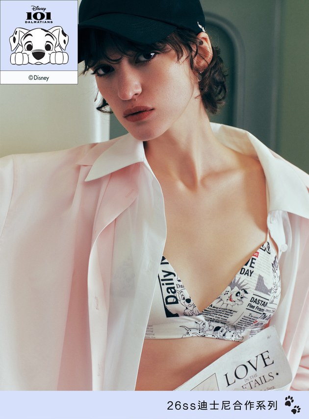 DISNEY｜報紙印花三角內衣