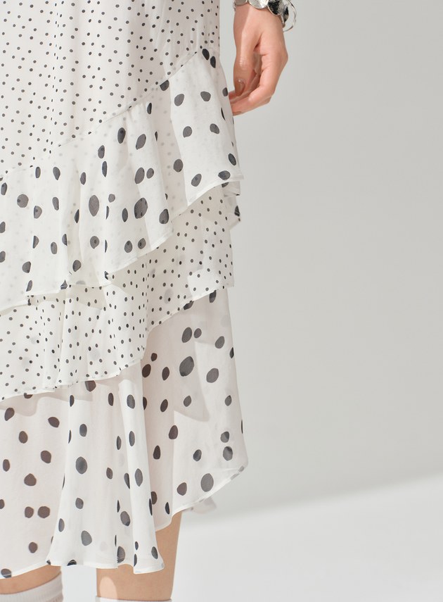 DISNEY｜波點不對稱蛋糕裙