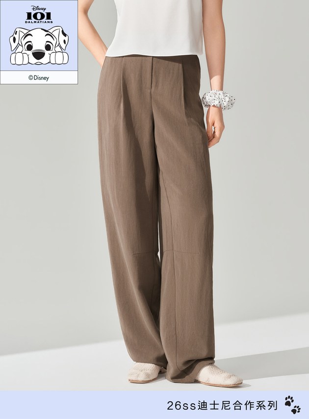 DISNEY｜優雅刺繡彎刀褲