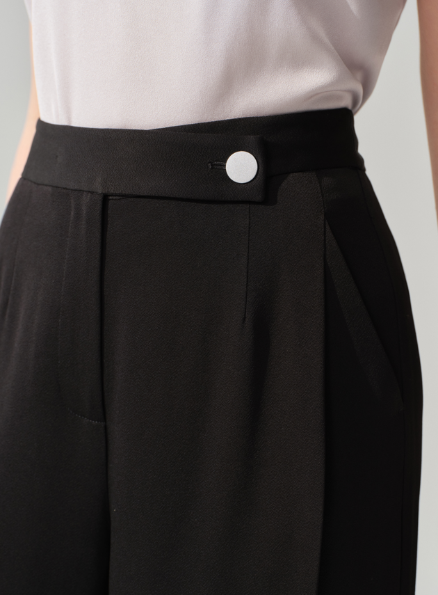 不對稱斜扣西裝褲