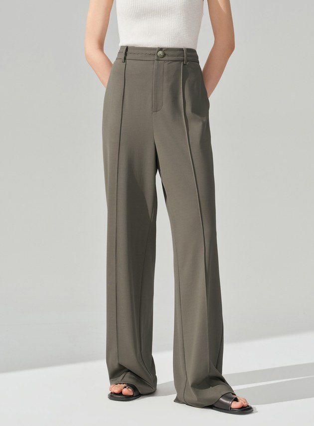 經典不對稱立體剪裁西裝褲