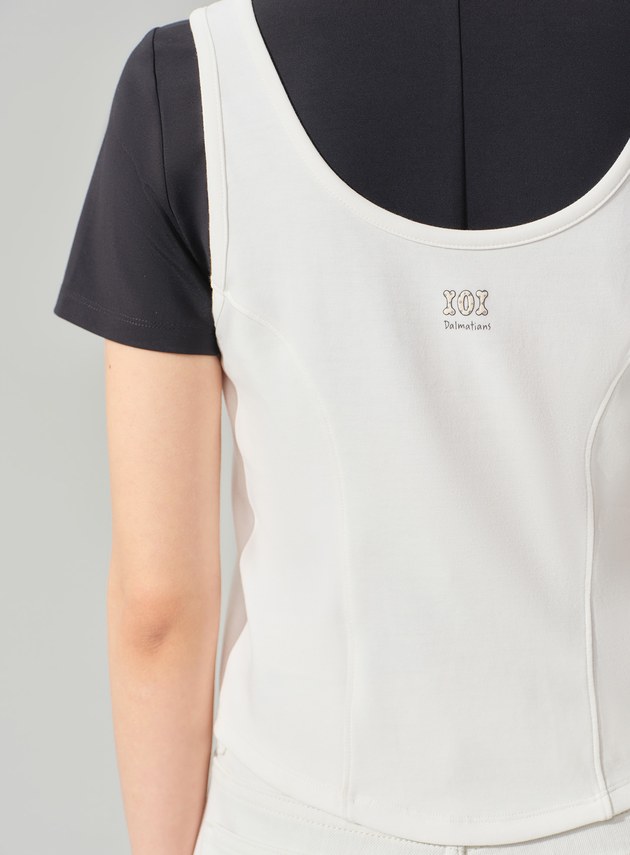 DISNEY｜不對稱肩帶修身背心