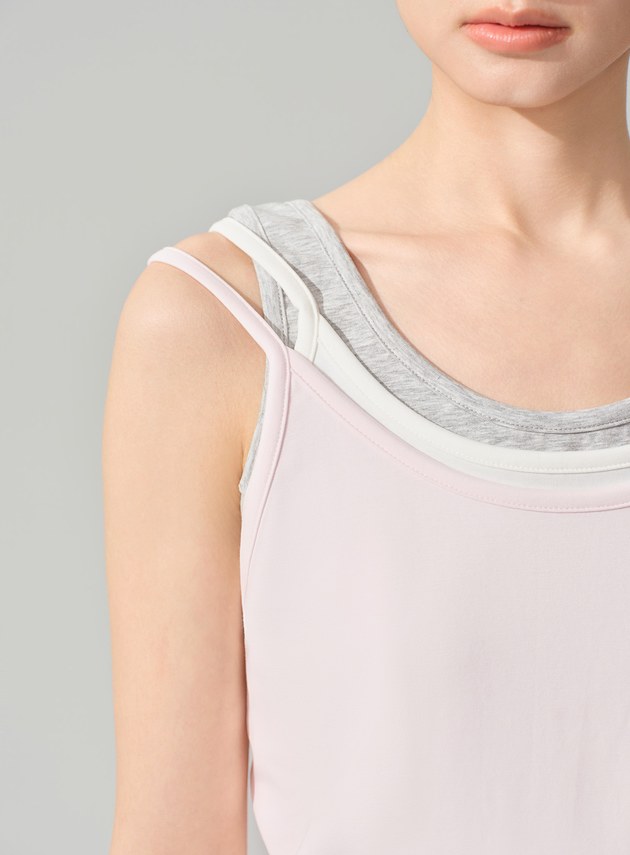 DISNEY｜不對稱肩帶修身背心