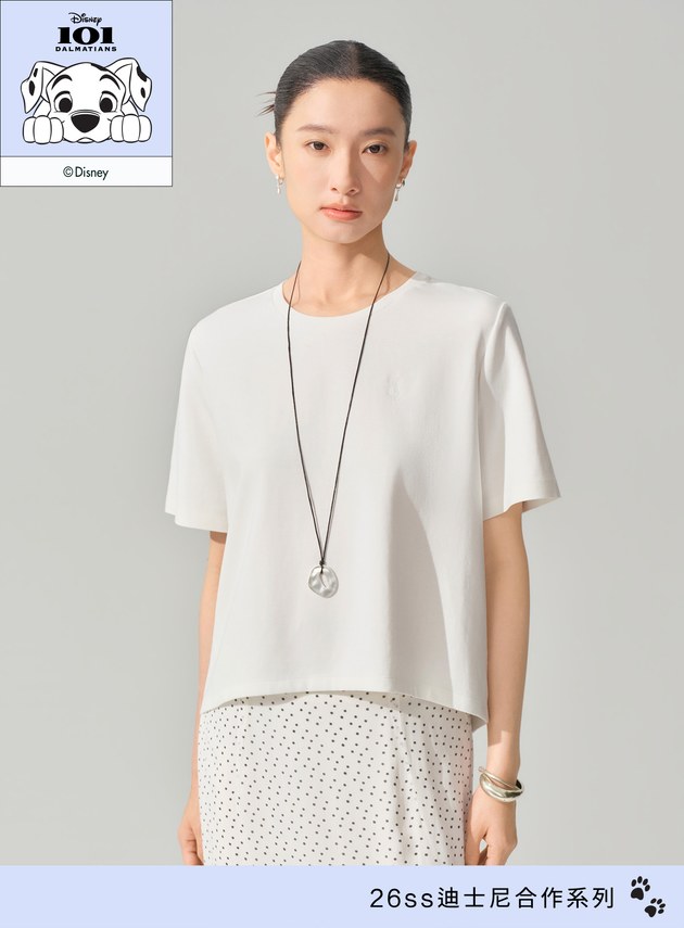 DISNEY｜刺繡短版上衣